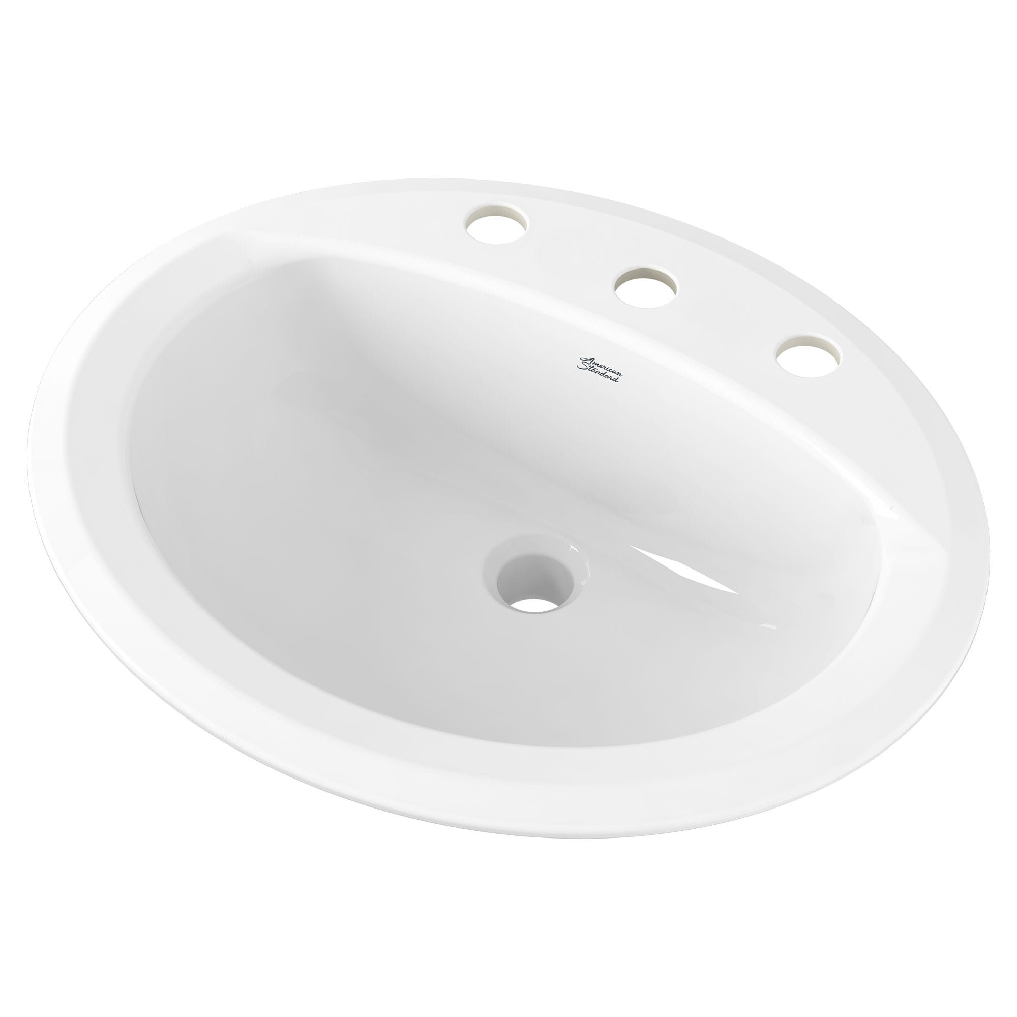 Reliant Oval Drop-In Bathroom Sink, 8-in. Widespread Holes